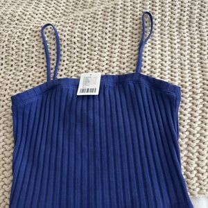 Project Social T Royal Blue Ribbed Camisole